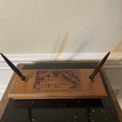 Wooden Laser Engraved pen Holder Sailing Ship