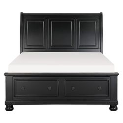 Brand New Black Queen Storage Bedframe With Storage Drawers