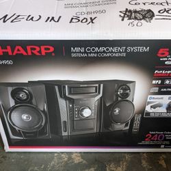 Sharp CD-BH950 Sharp 240W 5-Disc Mini Shelf Speaker System (w/ Cassette and Bluetooth)