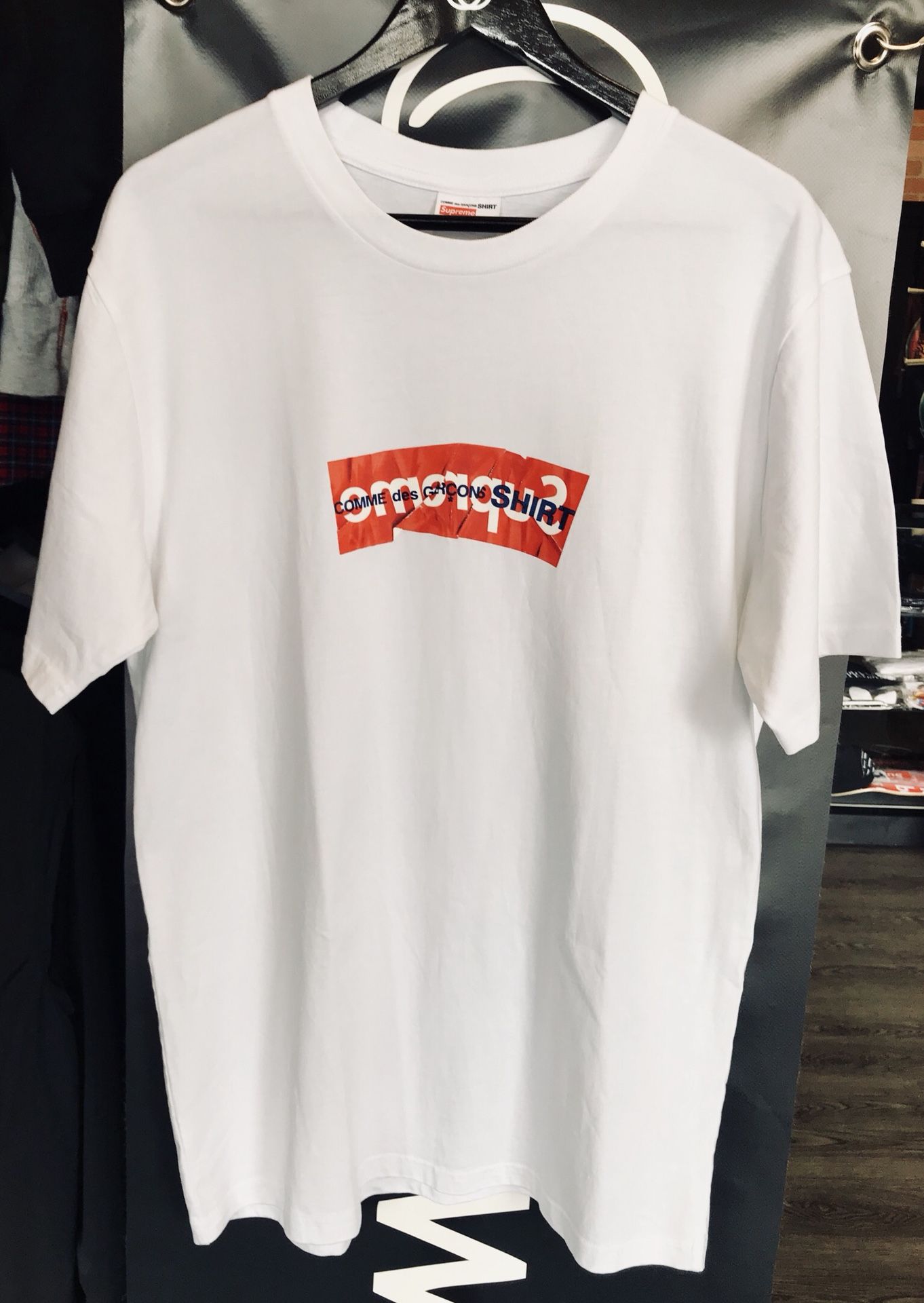 Supreme x Comme Des Garçons Shirt Box Logo Tee White