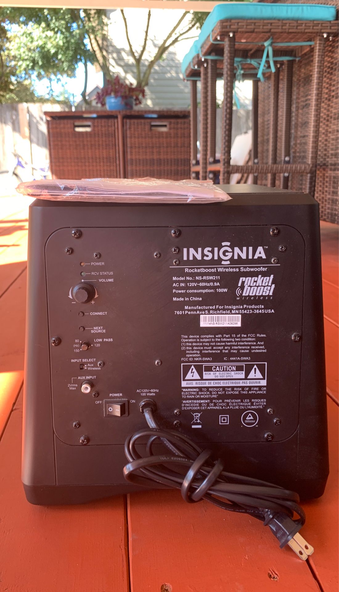 Insignia Subwoofer