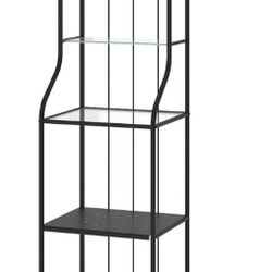 Bookshelf - 4 Tier - Iron and Glass