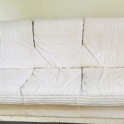 Matching Italian Leather Couch And Sofa Chair Real Leather, Delivery Possible 