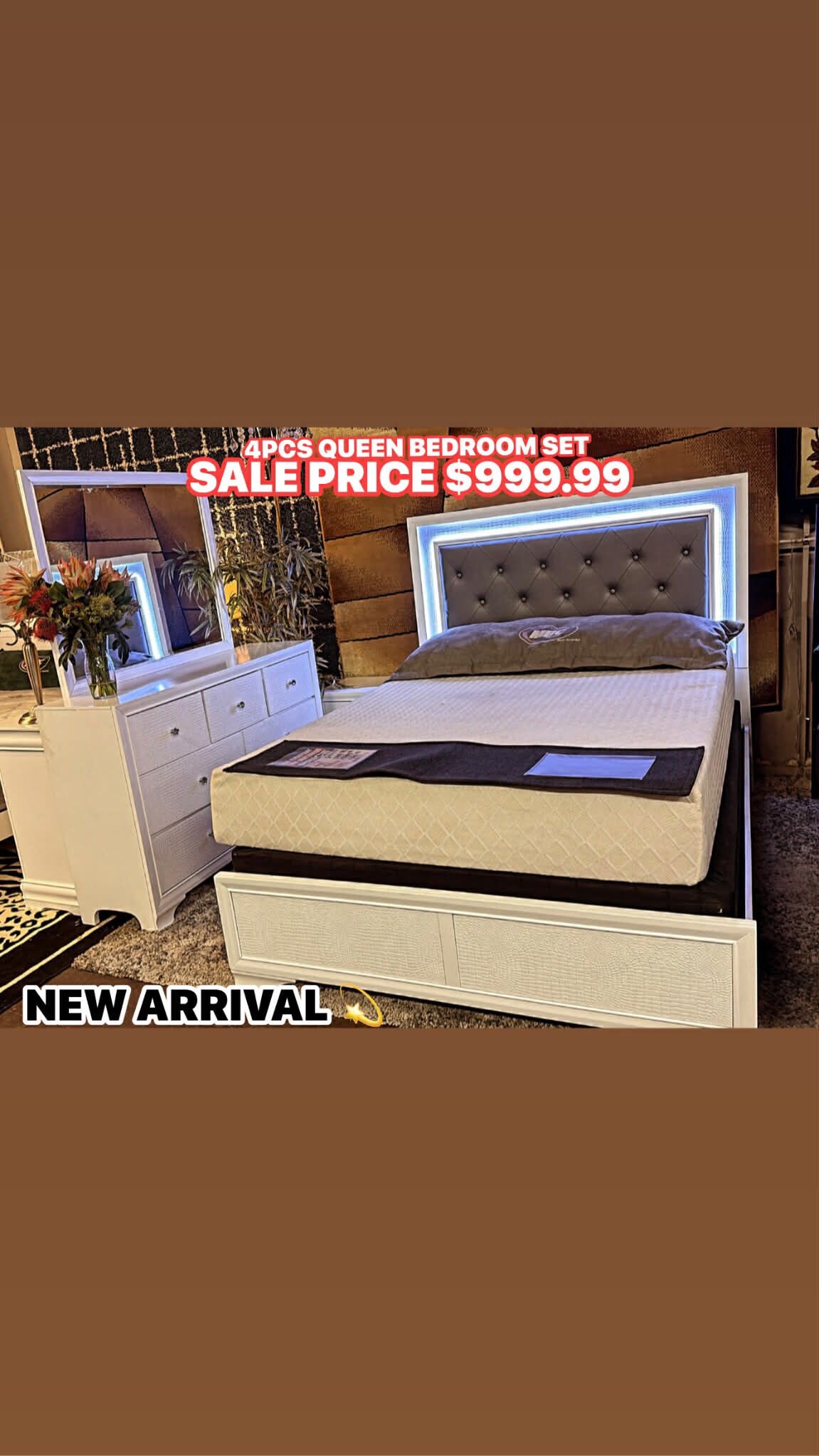 4pcs Queen Bedroom Set