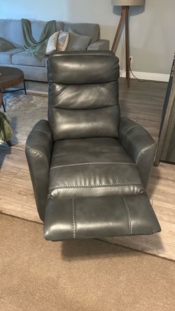 Gray Leather Recliner Chair