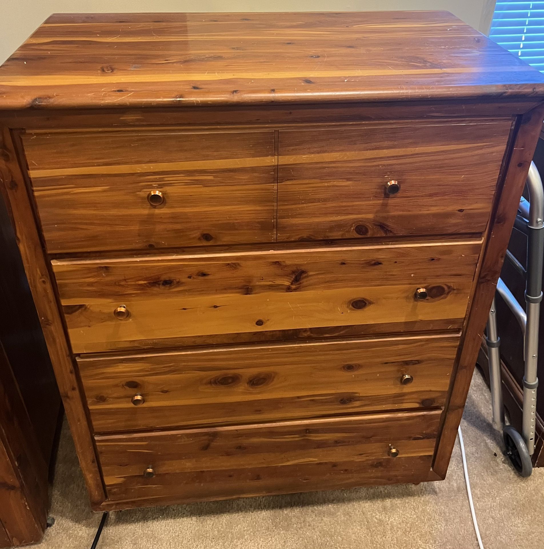 Vintage Cedar Wardrobe And Chest