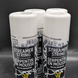 White Streamer String 4 Cans
