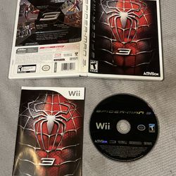 Spider-Man 3 (Nintendo Wii, 2007) w/ Manual