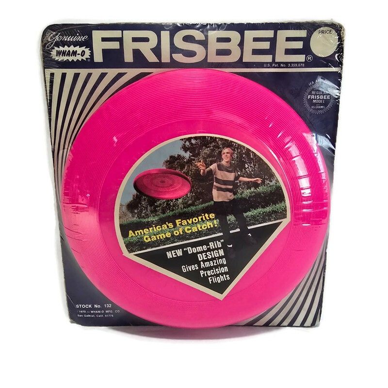 1970 WHAM O FRISBEE Sealed New In Package USA Hot Pink...
