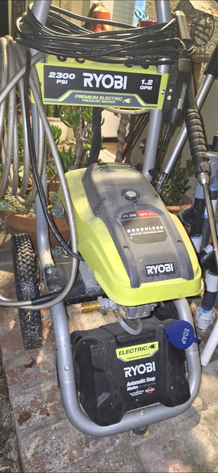 RYOBI 2300 psi pressure washer.