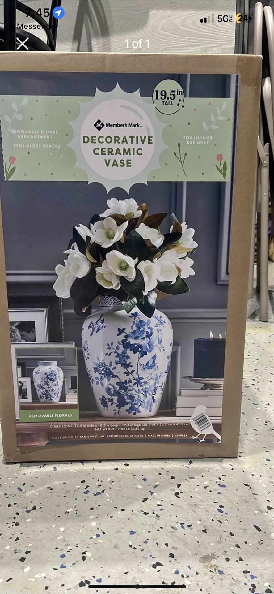 Member’s Mark Decorative Ceramic Vase