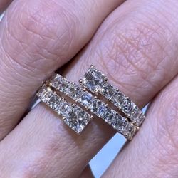 14K  2.68CT  E/VS2 Wrap Ring 