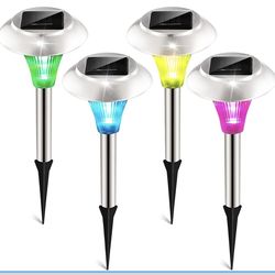 New Solar LED Color Changing Lawn Lights Set