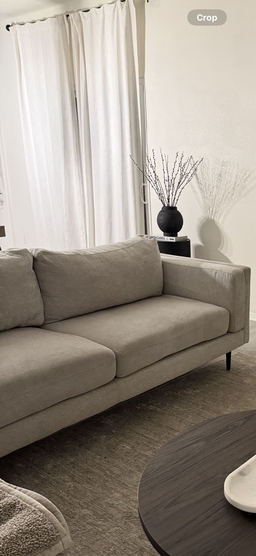 Chaise / Sectional Beige Couch Good condition