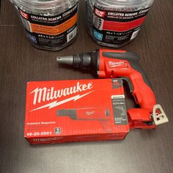 Milwaukee M18 Fuel Cordless Drywall Screw Gun & Collated Magazine