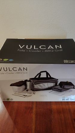 Tailgating cooler and barbecue set