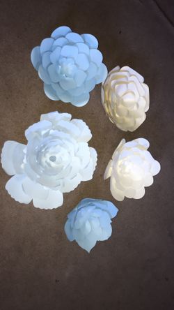 Paper flowers for backdrop