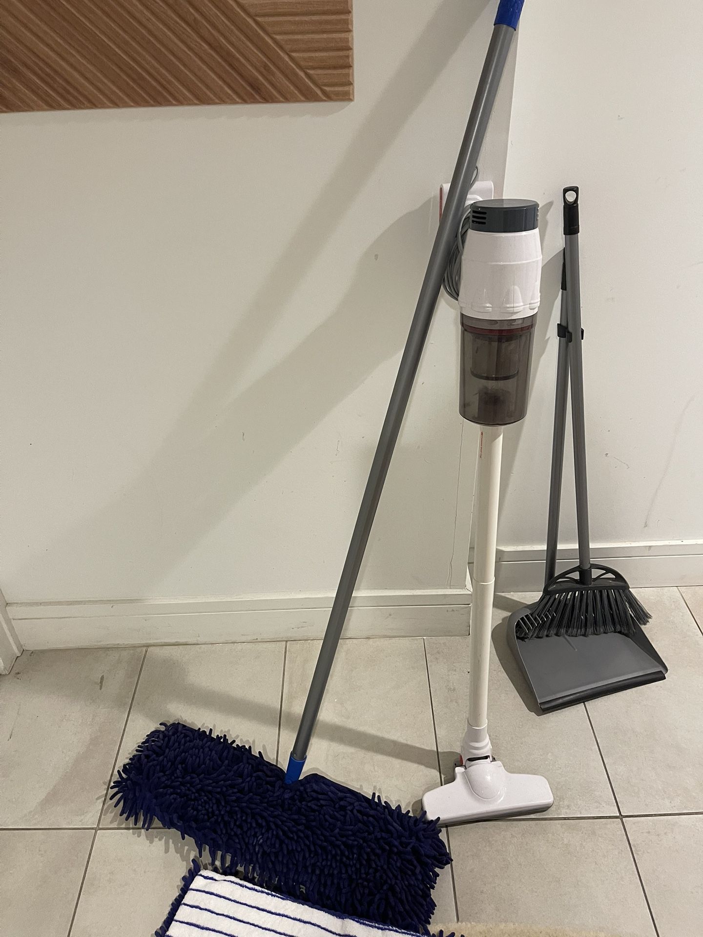 Mop, Vacuum, Broom With Dustpan