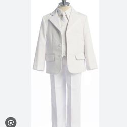 Boy White Suit W Bowtie Sizes 10, 12, 14