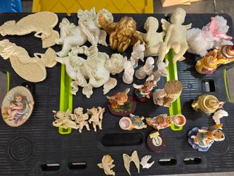 Large Lot of Angel and Cherub Figurines