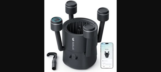 F10 Robotic Surface Skimmer Pool Cleaner - Dual Motor, 5L Filter, App Control (Black)