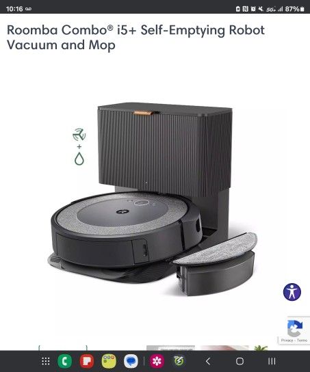 I Robot-Roomba Combo i5+ Vacuum/mop