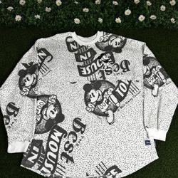 Disney Parks Mickey Mouse Spirit Jersey Sound Cartoons Black White Adult’s XL