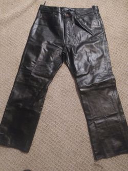 New Black leather pants