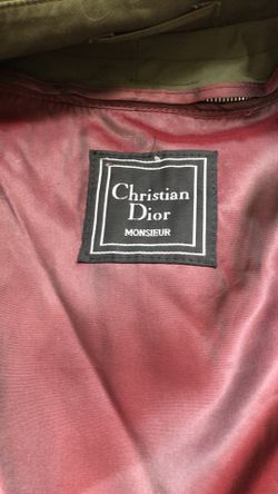 Dior men’s wool silk lined trench coat size 42
