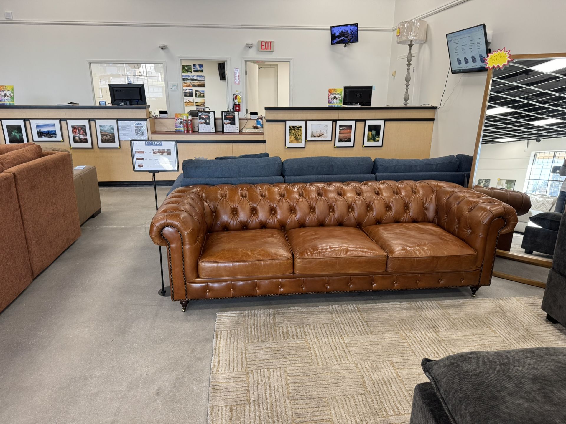 Genuine Leather Sofa 