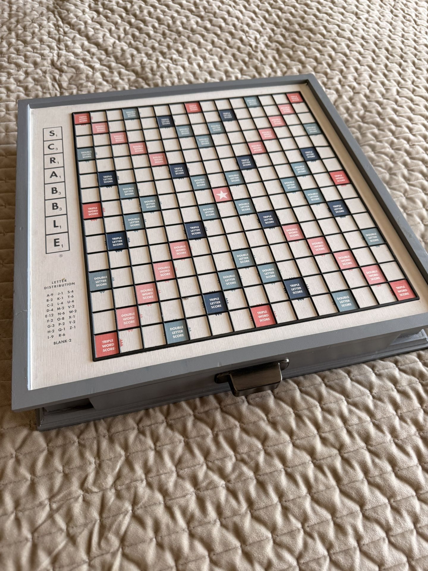 Scrabble Deluxe Wooden Edition – Swivel Board + Storage Drawer – Excellent Condition