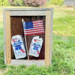 PBR Beer Smashed Wall Art