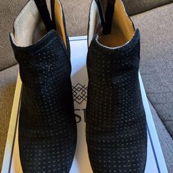 Black Leather Booties