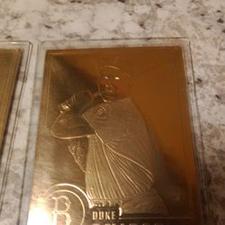 22K Gold Baseball Cards Collectable 