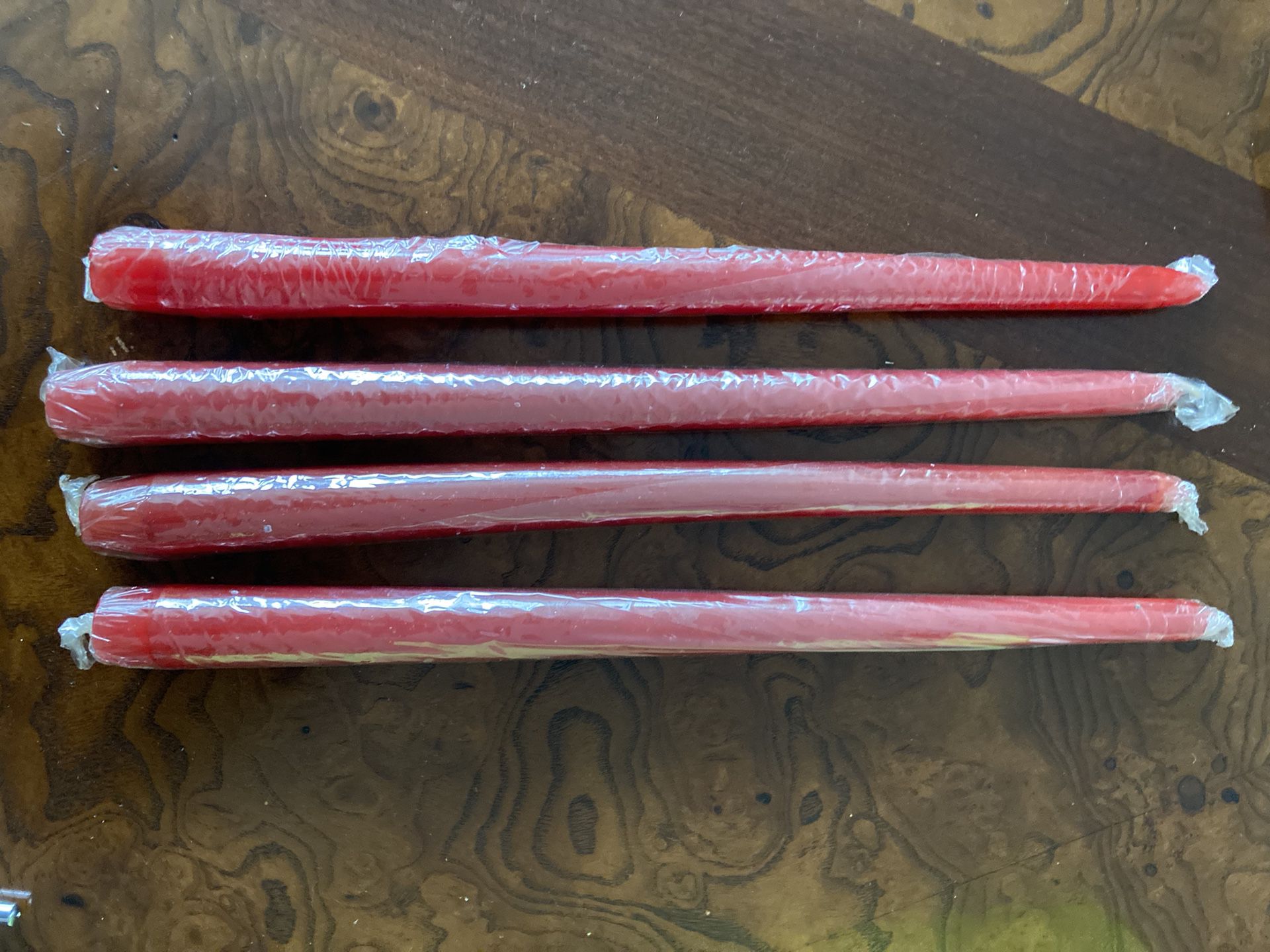 4 - 12” Red Taper Candles 