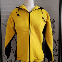 Black & Yellow Warm Fleece Winter Hoodie Jacket 