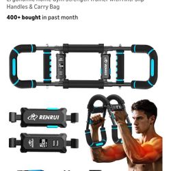 Twister Arm Trainer, Chest Workout Equipment for Men & Women Adjustable 5 Resistance Levels (40-130 lbs), Ergonomic Home Gym Strength Trainer with Ant