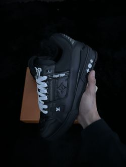 160$ Louis Vuitton Trainers Black & White Designer Shoes 