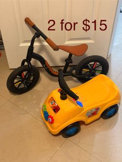 Balanced Bike And Toddler Car For 1,5 - 3 y.o.