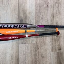 3 Easton Base Ball Bats (please Read Description Carefully)