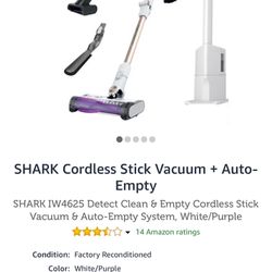 Shark Cordless Stick Vacuna + Auto Empty