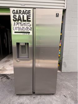 🔥 JUST ARRIVED 🔥 Beautiful Samsung Side by Side Refrigerator Stainless Steel ✨