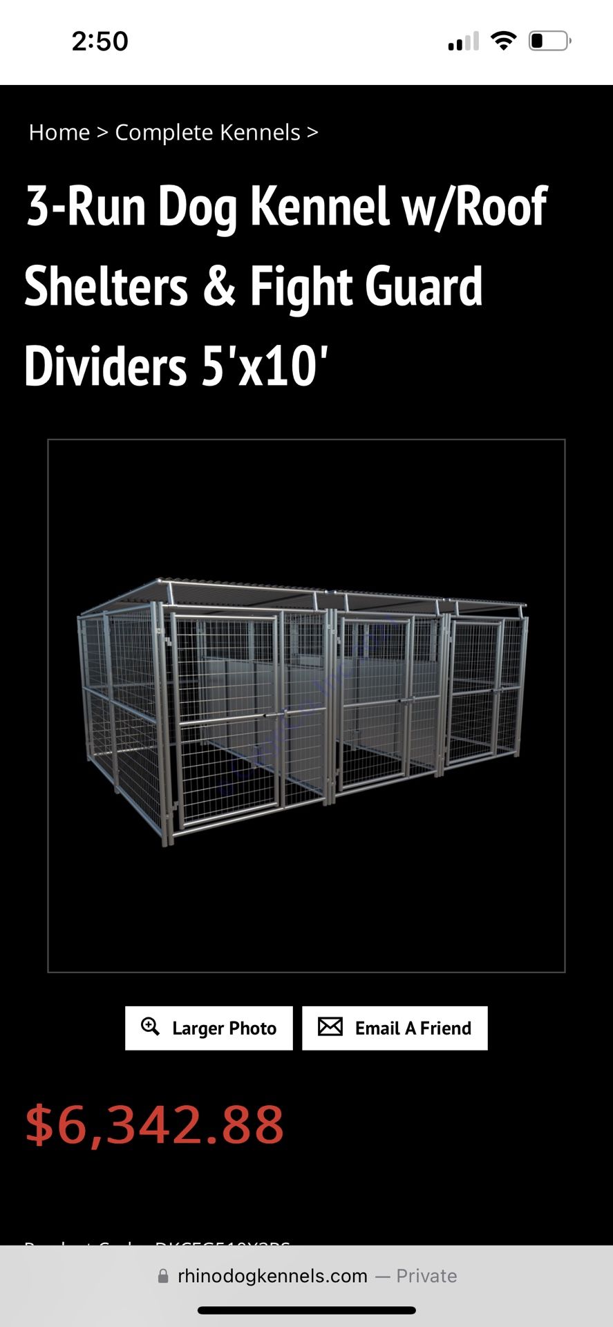 3 Run Rhino Dog Kennel