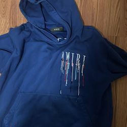 Blue amiri hood  size L