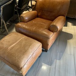 Full Genuine Leather Lounge Chair 