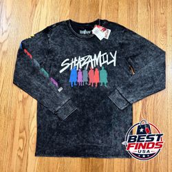 Shazam! Fury of the Gods Shazamily Black Long Sleeve Graphic Print Crew Neck L