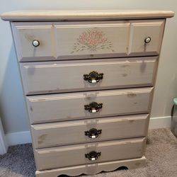 Beautiful Vintage Floral Bedroom Set – 5 Piece Bedroom Furniture Set