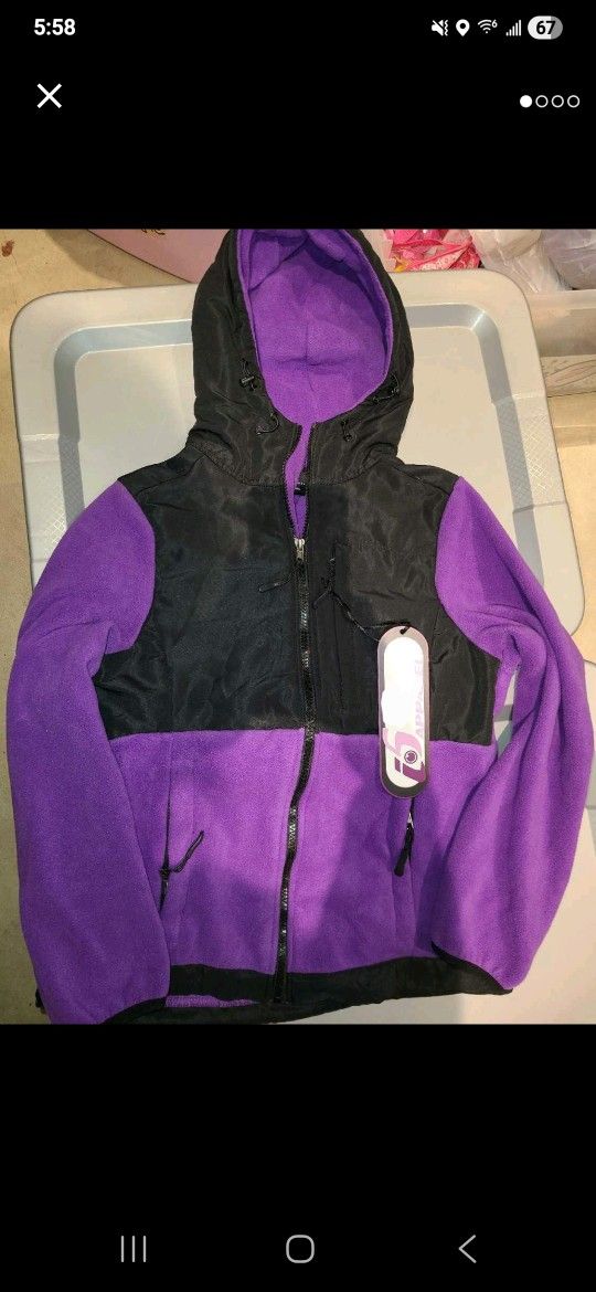 Nwt Fleece Purple Jacket 💜 