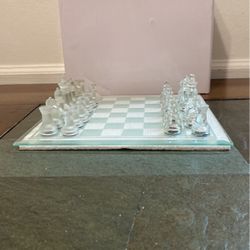 Glass Chess And Checkers Set