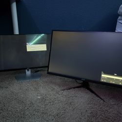 2 PC Monitors acer Nitro VG0 23.8” Dell S2319NX 23” 